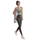 Damsportset Leggings och sportbh Enfärgat fitnessset i nylon och spandex 9