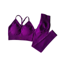 Damsportset med leggings och sportbh, enfärgad, nylon, bekväm och stilren för fitness och träning 6