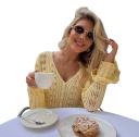 Damstickad kardigan med V-ringning Enfärgad tröja med knappar och utsvängda ärmar Elegant mode tröja Polyester och bomull 13