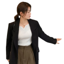 Damsvett med lång ärm och V-ringning Enfärgad elegant topp i bomull och polyester Bekväm universell tröja för vardagsbruk 3