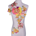 Dantelă brodată cu flori 36 x 56 cm Amestec de poliester și bumbac material dantelat decorativ pentru decorarea rochiilor, articolelor 5