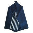 Dark Blue Blanket with Buttons 135 x 80 cm Double-Layered Warm Shoulder Blanket Tartan Pattern Multifunctional Travel Blanket for Office and Home 1