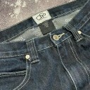 Dark Blue Vintage Baggy Jeans with Skull Embroidery Women's Wide-Leg High-Waisted Casual Loose Jeans in Street Style 3