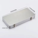 Dárková kovová krabička s víkem 24,9×11,9×3,3 cm plechová dóza ve tvaru kufříku s klipovým uzávěrem balení dárků a potravin 4