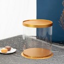 Dárková krabička válcová skládací 16 × 22 cm plastová s víkem barevné balení na dort cukroví dárky průhledná dóza 1