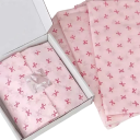 Dárkový balicí papír s motivem mašlí 50 × 70 cm dekorativní papír růžový pro balení dárků a kreativní tvoření 2