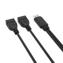 Datakabel USB (han) til 2x USB (hun) 2