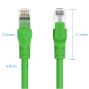 Datový ethernetový kabel Cat6A SFTP 10Gbps 30 cm RJ45 patch 26AWG fialový pro LAN, switch, PLC a PC připojení 5