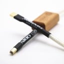 Dátový kábel USB-A na USB-B pre pripojenie DA prevodníka DAC Konektory samec na samec zlatej farby Priehľadný plášť z teflónu FEP 3