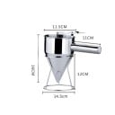 Dăunător din oțel inoxidabil cu capacitate de 600 ml cu suport Dăunător compact pentru aluat de clătite, brioșe, glazuri, un ajutor practic 4