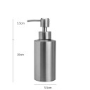 Dávkovač na mydlo 250 ml 10 x 5,5 cm Šedý nerezový dávkovač s pumpičkou z ocele Praktický pomocník do kúpeľne aj kuchyne 5