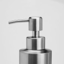 Dávkovač na mydlo 350 ml 15 x 5,5 cm Šedý nerezový dávkovač s pumpičkou z ocele Ideálny do kúpeľne kuchyne aj kancelárie 3