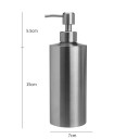 Dávkovač na mydlo 550 ml 15 x 7 cm Šedý nerezový dávkovač s pumpičkou z nerezovej ocele do kuchyne alebo kúpeľne 5