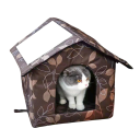 De exterior de iarnă bouda pentru animale de companie 35 x 35 x 30 cm Bouda pliabilă, lavabilă, din material Oxford rezistent la apă 1