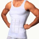 Débardeur de compression pour hommes Vêtement sculptant amincissant T-shirt gainant pour hommes Vêtements de compression sans couture Débardeur de sport et de fitness 1