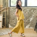 Débardeur et pantalon fille L1490 5