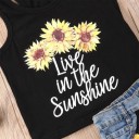 Débardeur et shorts pour filles avec des tournesols L1137 4