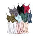 Débardeur Femme Décolleté en V Bretelles Fines Débardeur Épuré en Polyester et Soie pour un Port Léger en Été 3