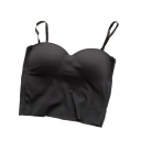 Débardeur Femme Taille Universelle Uni Bretelles Fines Décolleté Rond Matériau Polyester Coton Top Basique 11