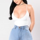 Débardeur slim femme avec décolleté plongeant 1