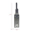 Decodor de cheie din oțel inoxidabil 12 x 5 x 5 cm Instrument de măsurare pentru cilindri cu fanta dreaptă 2