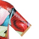 Décolleté in pelle con stampa da donna 9