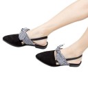 Décolleté in suede con fiocco 1