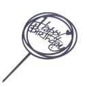 Decoração de bolo Happy Birthday 7