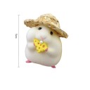 Decoração de carro com motivo de hamster Acessório adorável para o interior do carro Ornamento para o painel ou espelho retrovisor Acessório automóvel original 2