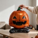 Decoração de Halloween Balões Infláveis de Abóbora em Pé 2 pcs 65 x 85 cm e 36 x 45 cm com Base Laranja Preta e Verde para Festa 4