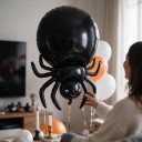 Decoração de Halloween Balões Infláveis de Aranha em Pé 6 pcs Dois Tipos de Aranhas com Pernas Longas Pretas para Festa de Halloween 5