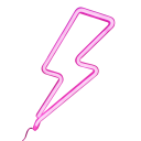 Decoração de parede em LED neon em forma de raio 22,5 x 19,5 cm Adorno luminoso para a parede USB ou 3x AA pilhas Luz neon para o quarto 1