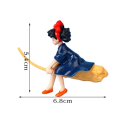Decoração para aquário 6,8x5,4 cm Mini figura de bruxa na vassoura Kiki com bola flutuante e cordão Acessório decorativo para aquário 3