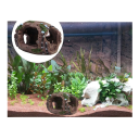 Decoração para aquário Tronco oco de árvore Casa de aquário Refúgio para peixes Aspeto natural Acessórios para aquário Paisagem subaquática 5