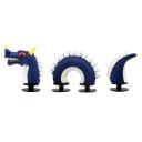 Decoração para crocs 3D dragão chinês 3 peças PVC efeito de atravessar o sapato ornamento para calçado crocs acessório original design marcante 2
