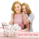 Decoración acrílica mariposa 12 x 8 x 1 cm Diseño transparente con rosas y texto para mamá Regalo elegante y lujoso de los hijos con amor 4