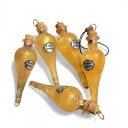 Decoración de Halloween Botellita con Poción de la Suerte 6 x 2 cm Adorno Colgante con Tapón de Corcho y Brillantina Dorada para el Coche y el Hogar 3