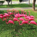 Decoración de jardín con estacas de flamenco 2