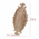 Decoración de madera con ornamento tallado 24 × 14,5 cm madera maciza color claro decoración para muebles puertas y paredes 2