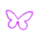 Decoración de pared de neón LED en forma de mariposa 22,5 x 17 cm Decoración luminosa en la pared Alimentación USB o 3 pilas AA Habitación 1