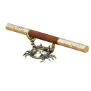 Decoración metálica de cangrejo 5,4 x 3,1 x 2,9 cm Soporte para lápices soporte de objetos pequeños Figura de cangrejo de aleación metálica Decoración de escritorio 3