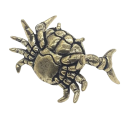 Decoración metálica de cangrejo 5,4 x 3,1 x 2,9 cm Soporte para lápices soporte de objetos pequeños Figura de cangrejo de aleación metálica Decoración 2