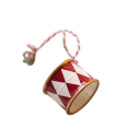 Decoración navideña metálica festiva en forma de tambor Colgante pintado a mano para el árbol Adorno navideño musical clásico 2