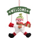 Decoración navideña para puerta Bienvenido 5