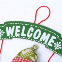 Decoración navideña para puerta Bienvenido 3