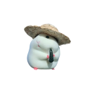 Decoración para coche Hámster con sombrero Figura adorable para el salpicadero Adorno interior del automóvil Accesorio estiloso para el interior del vehículo 1