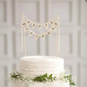 Decoración rústica para tarta con letras de Feliz Cumpleaños Guirnalda de tela natural con banderines Palitos de madera Estilo vintage 2 Decoración rústica para tarta con letras de Feliz Cumpleaños Guirnalda de tela natural con banderines Palitos de madera Estilo vintage 2
