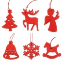 Decorações de Natal em Madeira 6 pcs 2