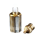 Decorated Glass Container for Essential Oils and Perfume 12 ml with Dropper Gold Finish Decorative Flask for Dosing 1