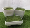 Decoratieve bloempot met kunstgras 1